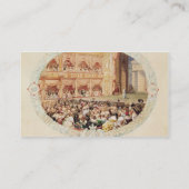 Innenraum des ihres Theaters der Majestät, nah vom Visitenkarte (Rückseite)