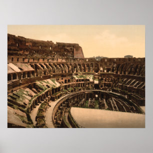 Innenraum des Kolosseums, Rom, Italien Poster