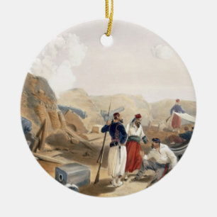 Innenraum des Mamelon Vert, Platte von 'Seat Keramik Ornament