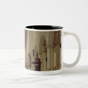 Innenraum des Oude Kerk, Delft, c.1660-70 Zweifarbige Tasse