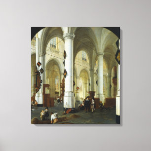 Innenraum des Oude Kerk in Delft Leinwanddruck