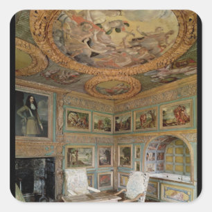 Innenraum des 'Salle Louis XIV Quadratischer Aufkleber