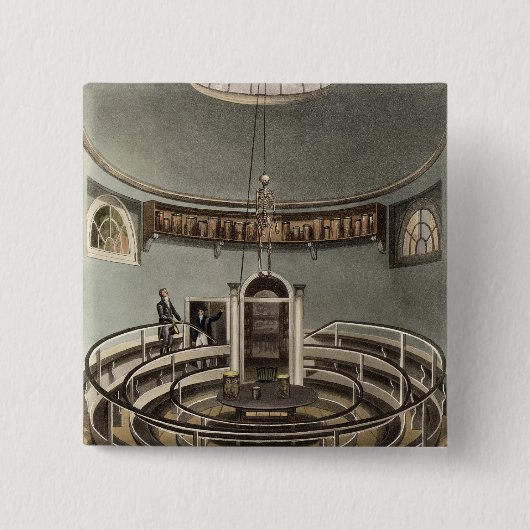 Innenraum des Theaters von Anatomie, Cambridge, Button (Vorderseite)