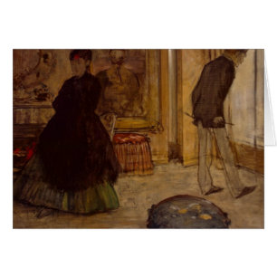 Innenraum Edgar Degass   mit zwei Zahlen, 1869