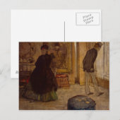 Innenraum Edgar Degass | mit zwei Zahlen, 1869 Postkarte (Vorne/Hinten)