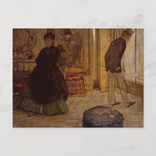 Innenraum Edgar Degass | mit zwei Zahlen, 1869 Postkarte (Vorderseite)
