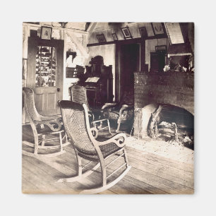 Innenraum einer amerikanischen hölzernen magnet