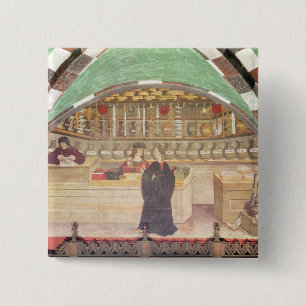 Innenraum einer Apotheke Button