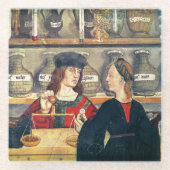 Innenraum einer Apotheke Glasuntersetzer (Vorderseite)