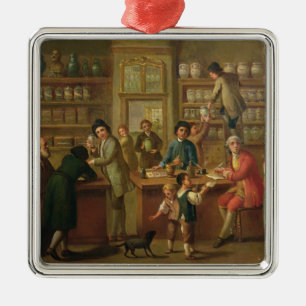 Innenraum einer Apotheke Ornament Aus Metall