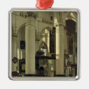 Innenraum einer Kirche Silbernes Ornament