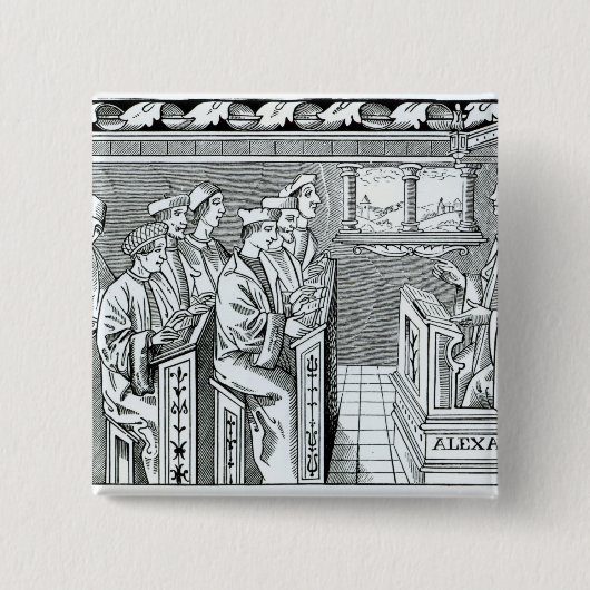 Innenraum einer Schule Button (Vorderseite)