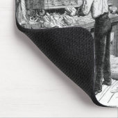 Innenraum eines französischen Bahnpostlastwagens Mousepad (Ecke)
