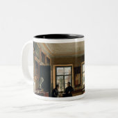 Innenraum eines Herrenhauses, 1830s Zweifarbige Tasse (Vorderseite Links)