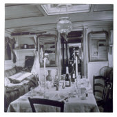 Innenraum eines Nil-Bootes (b&w Foto) Fliese (Vorderseite)