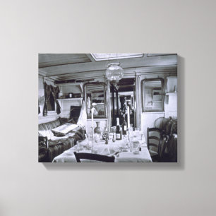 Innenraum eines Nil-Bootes (b&w Foto) Leinwanddruck