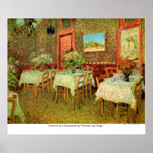 Innenraum eines Restaurants durch Vincent van Gogh Poster
