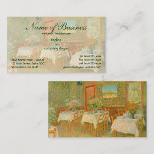 Innenraum eines Restaurants von Vincent van Gogh Visitenkarte