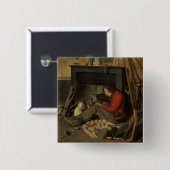 Innenraum eines Studios, 1845 (Öl auf Leinwand) Button (Vorne & Hinten)