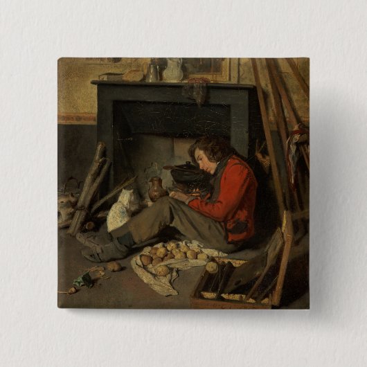 Innenraum eines Studios, 1845 (Öl auf Leinwand) Button (Vorderseite)