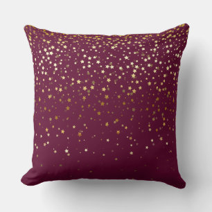 Innenraum-Kleine-Golden-Stars-Viereck-Kissen-Wein Kissen