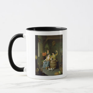 Innenraum mit einem feiernden Paar Tasse