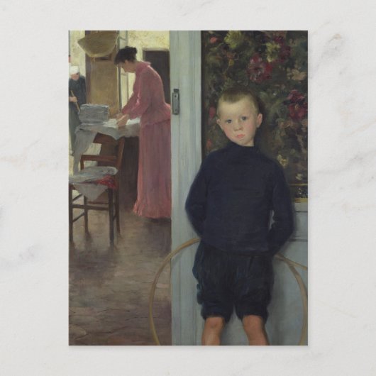 Innenraum mit Frauen und einem Kind Postkarte (Vorderseite)