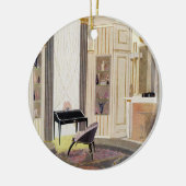 Innenraum mit Möbeln entwarf durch Ruhlmann, von Keramikornament (Links)