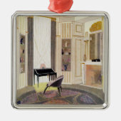 Innenraum mit Möbeln entwarf durch Ruhlmann, von Silbernes Ornament (Vorne)