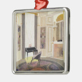 Innenraum mit Möbeln entwarf durch Ruhlmann, von Silbernes Ornament (Links)