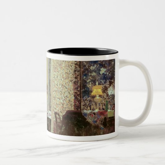 Innenraum oder, der Salon mit drei Lampen, 1899 Zweifarbige Tasse (Rechts)