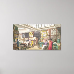 Innenraum von Ackermanns "Behälter von Künsten, Leinwanddruck