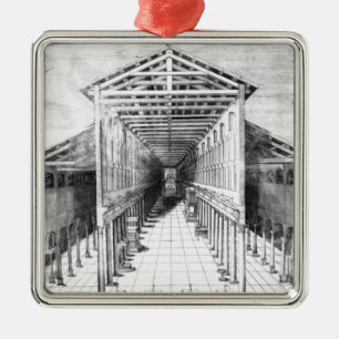 Innenraum von altem St Peter, Rom Ornament Aus Metall