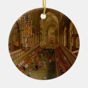 Innenraum von Canterbury-Kathedrale, c.1675-1700 Keramikornament