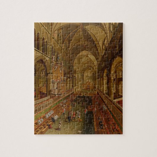 Innenraum von Canterbury-Kathedrale, c.1675-1700 Puzzle (Vertikal)