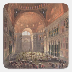 Innenraum von Haghia Sophia, Konstantinopel, Quadratischer Aufkleber
