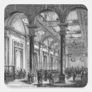 Innenraum von Lloyd von London Quadratischer Aufkleber