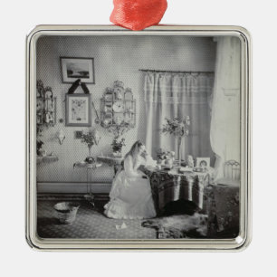 Innenraum von Muckross Haus, c.1865 (Albumendruck) Silbernes Ornament