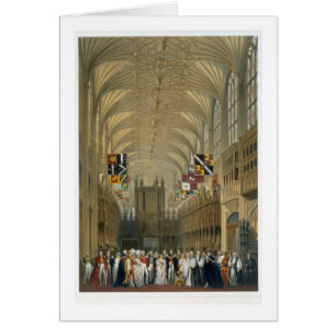 Innenraum von St George Kapelle, 1838 (Farbelitho