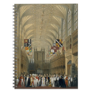 Innenraum von St George Kapelle, 1838 (Farbelitho Notizblock