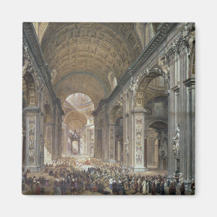 Innenraum von St Peter, Rom, 1867 Magnet