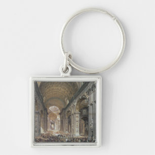 Innenraum von St Peter, Rom, 1867 Schlüsselanhänger