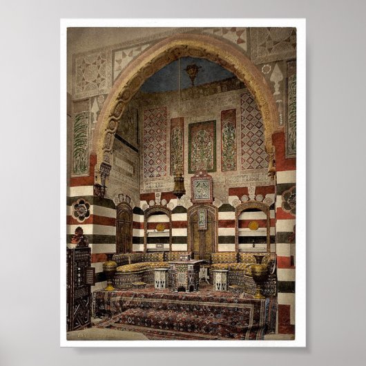 Innenräume eines Hauses, Damaskus, Heiliges Land,  Poster (Vorne)