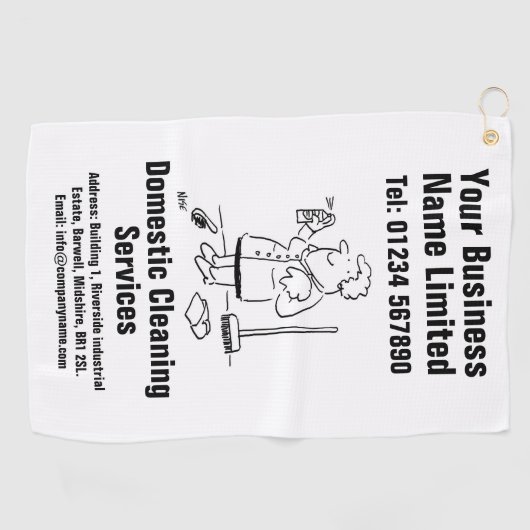 Innenreinigung Design Golfhandtuch (Horizontal)