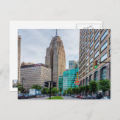 Innenstadt Detroit Postkarte (Vorne/Hinten)
