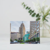 Innenstadt Detroit Postkarte (Stehend Vorderseite)