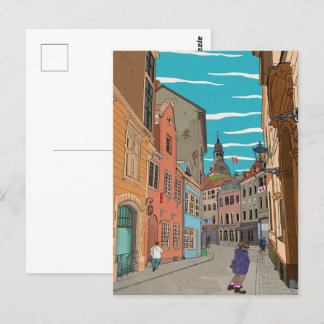 Innenstadt Riga Lettland Stadträumung Postkarte