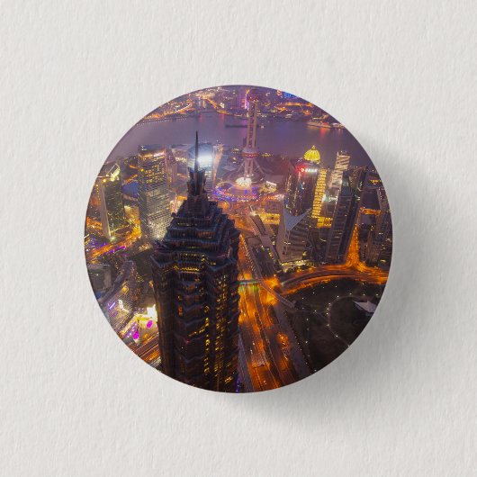 Innenstadt von Shanghai Button (Vorderseite)