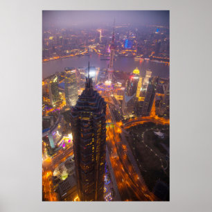 Innenstadt von Shanghai Poster