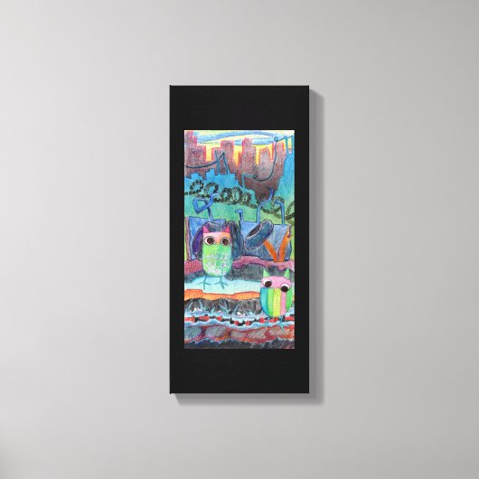 Innenstadtkauz Leinwanddruck (Vorderseite)